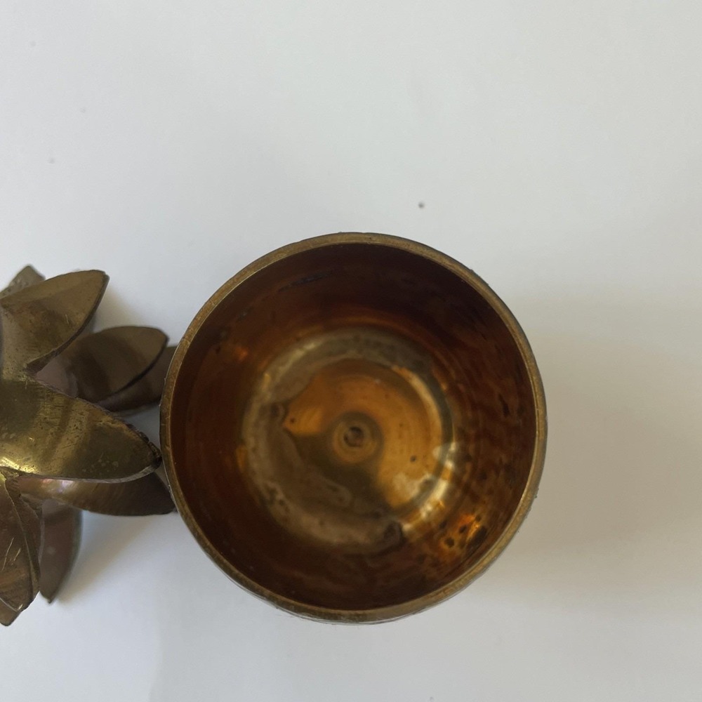Brass‎ Pineapple Decor Lot *(1) Trinket Box (2) Napkin Rings Made in India - Picture 8 of 13